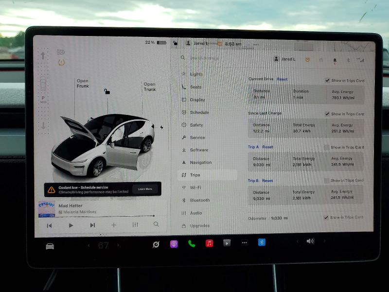 2026 Tesla Model y VIN 7SAYGDED8TA491988 COPART salvage auction — FRONT END, Tx - Salvage Vehicle Title, sold $24,500 on 2026-07-10 (photo 9)