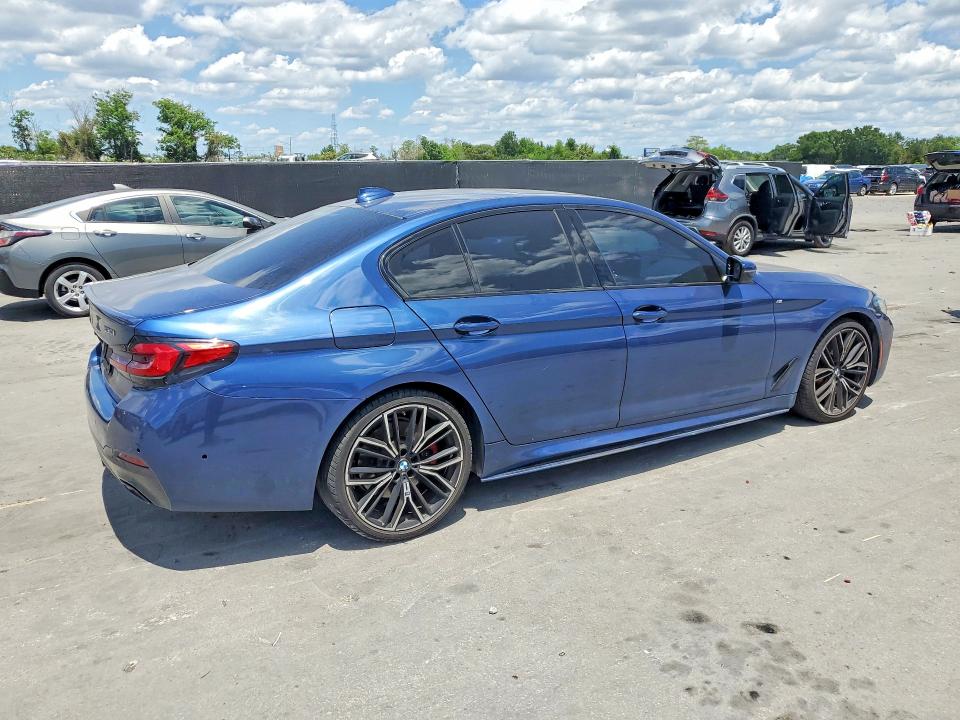 2021 BMW 5er VIN WBA53BH09MCF79216 COPART salvage auction — UNDERCARRIAGE, FL, sold $11,900 on 2026-08-06 (photo 3)