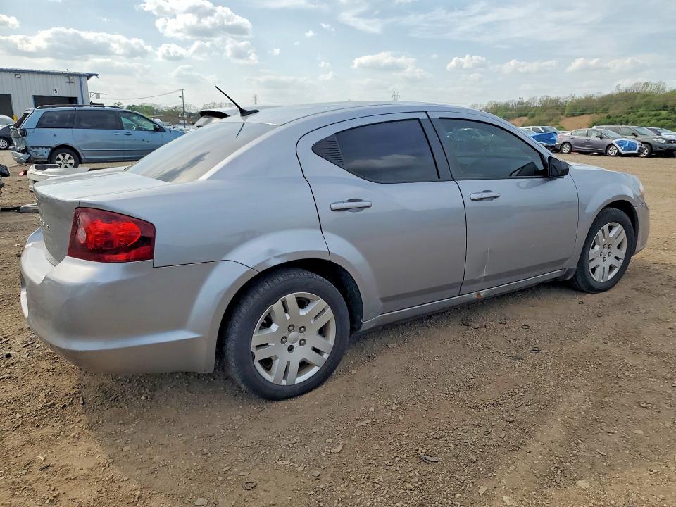2014 Dodge Avenger VIN 1C3CDZABXEN173805 COPART salvage auction — HAIL, Il - Salvage Certificate, sold $375 on 2026-07-10 (photo 3)