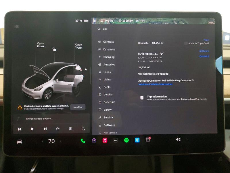 2023 Tesla Model y VIN 7SAYGDEE4PF762045 COPART salvage auction — REAR END, Mn - Cert Of Title-Salvage, sold $15,200 on 2026-07-14 (photo 9)