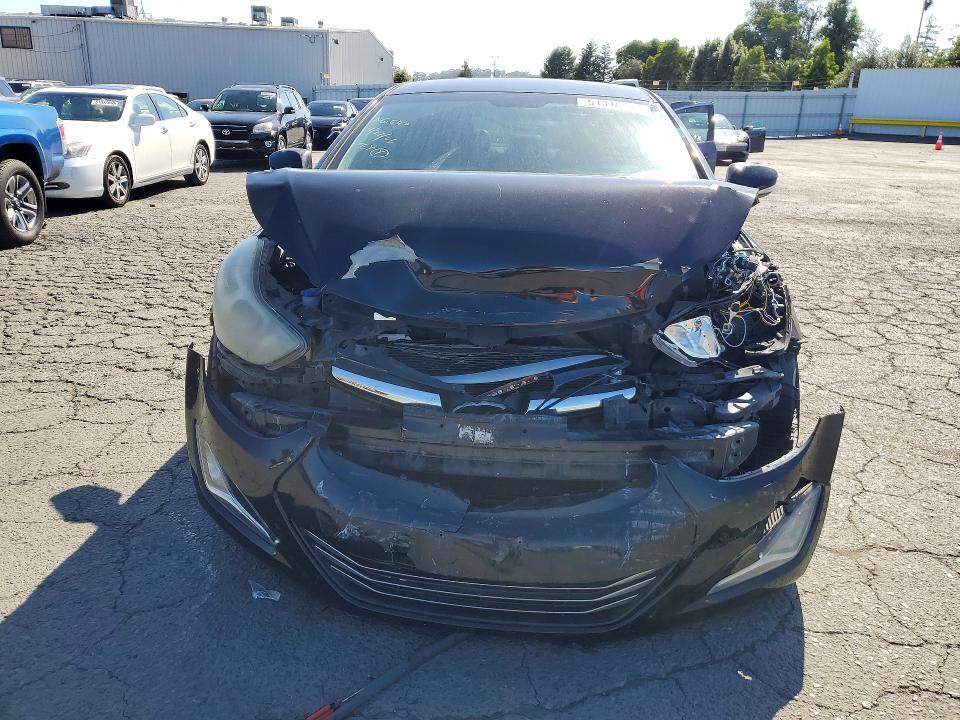 2014 Hyundai Elantra VIN KMHDH4AE6EU109473 COPART salvage auction — FRONT END, CA - SALVAGE CERTIFICATE, sold $650 on 2026-07-17 (photo 5)
