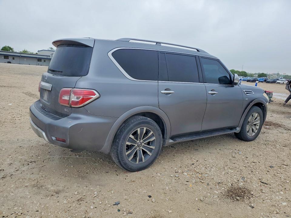 2017 Nissan Armada VIN JN8AY2NC6H9502700 COPART salvage auction — FRONT END, Tx - Salvage Vehicle Title, sold $1,050 on 2026-07-23 (photo 3)