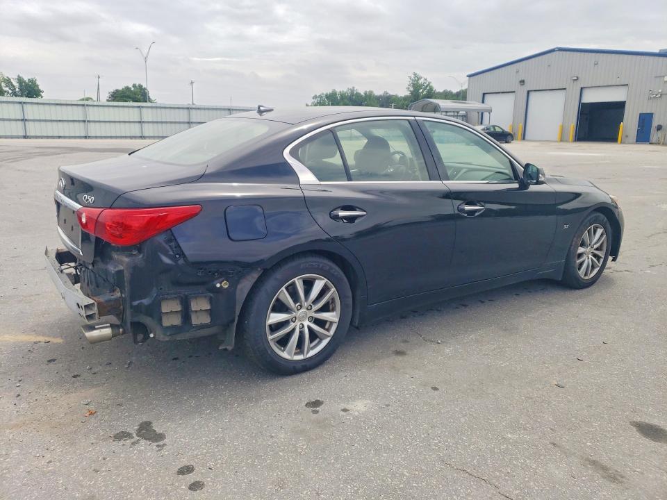 2014 Infiniti Q50 VIN JN1BV7AR8EM698229 COPART salvage auction — FRONT END, Nc - Salvage Certificate Of Title, sold $3,050 on 2026-07-02 (photo 3)