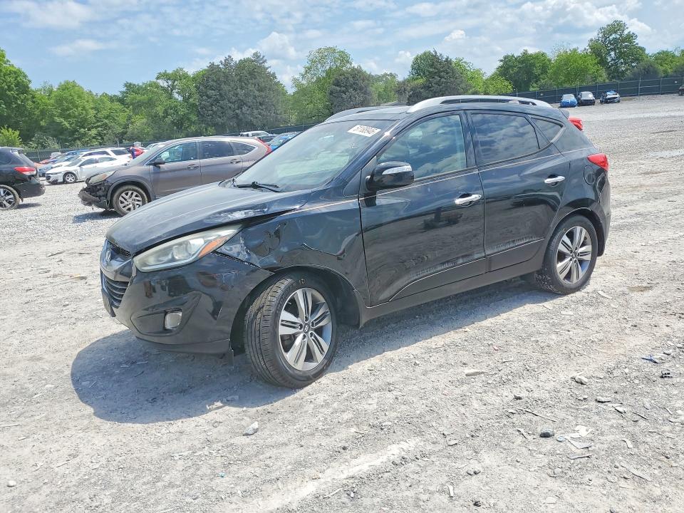 2014 Hyundai Tucson VIN KM8JUCAG7EU797722 COPART salvage auction — FRONT END, Salvage Title, sold $225 on 2026-07-21 (photo 1)