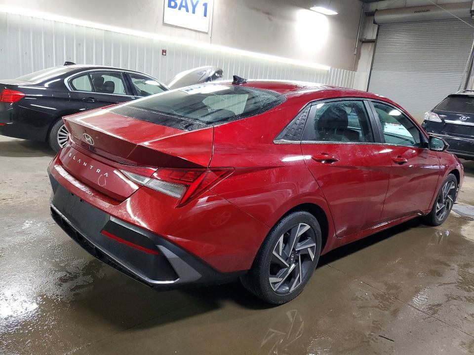 2024 Hyundai Elantra VIN KMHLS4DG6RU770873 COPART salvage auction — HAIL, Il - Salvage Certificate, sold $9,400 on 2026-07-09 (photo 3)