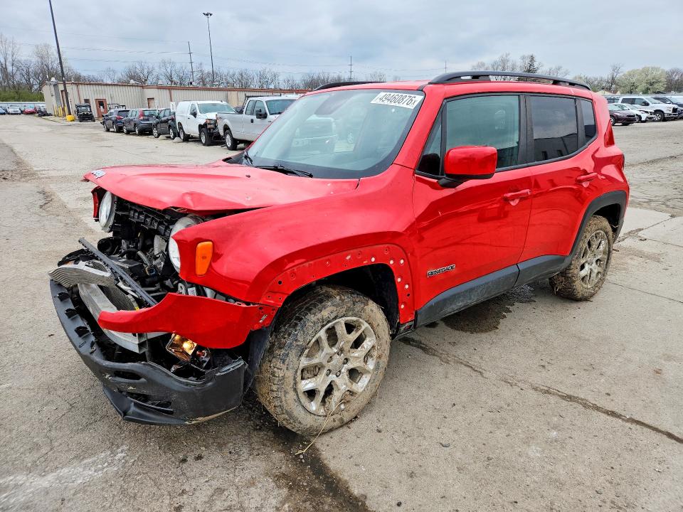 2018 Jeep Renegade VIN ZACCJBBB4JPG95468 COPART salvage auction — FRONT END, IN - BILL OF SALE - PARTS ONLY, sold $750 on 2026-07-27 (photo 1)