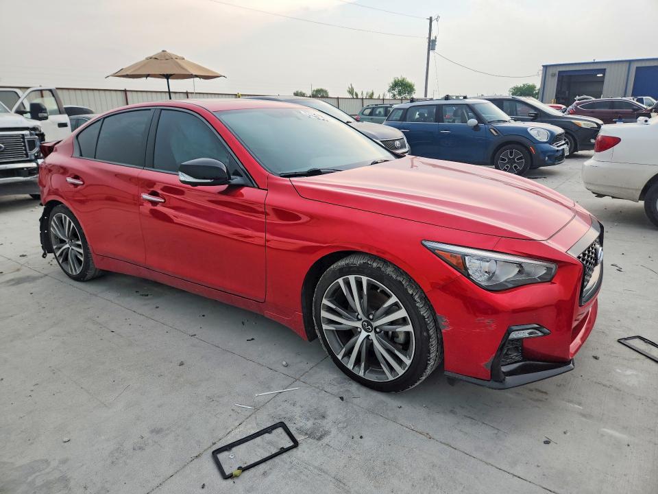 2023 Infiniti Q50 VIN JN1EV7CP8PM510966 COPART salvage auction — REAR END, Tx - Salvage Vehicle Title, sold $8,900 on 2026-07-24 (photo 4)