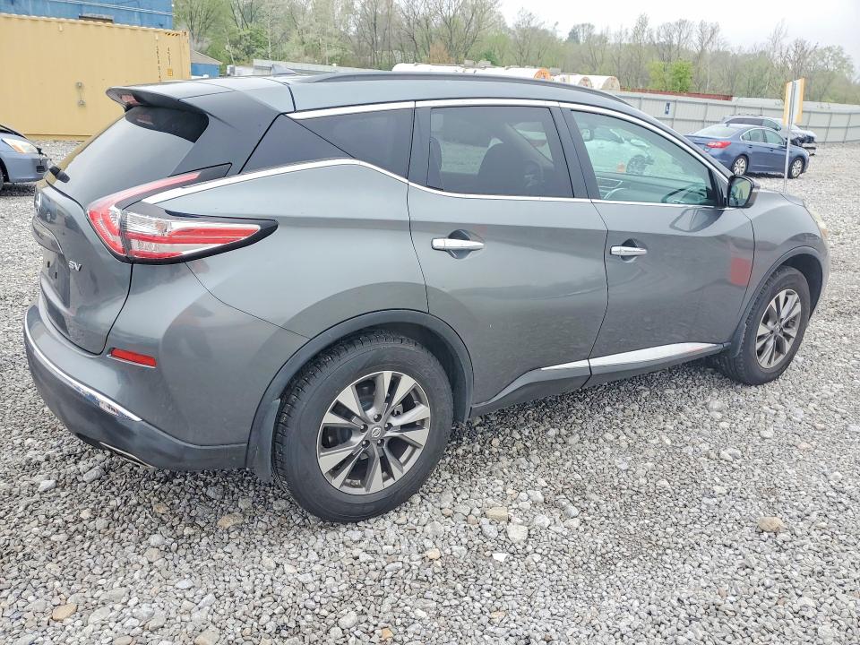 2015 Nissan Murano VIN 5N1AZ2MG9FN224114 COPART salvage auction — HAIL, Salvage Title, sold $575 on 2026-07-24 (photo 3)