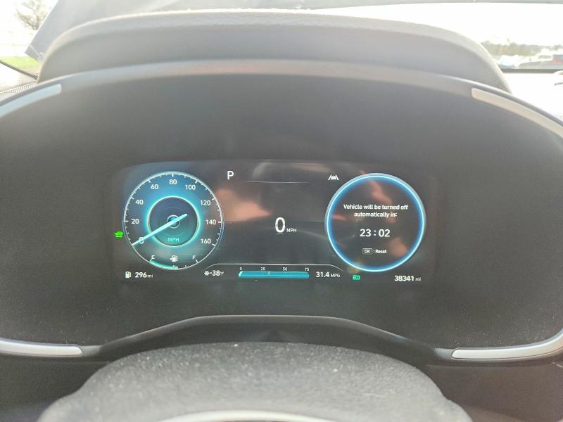 2022 Hyundai Santa fe VIN KM8S5DA16NU040944 COPART salvage auction — HAIL, Wi - Cert Of Title-Claim Paid, sold $14,900 on 2026-07-07 (photo 9)