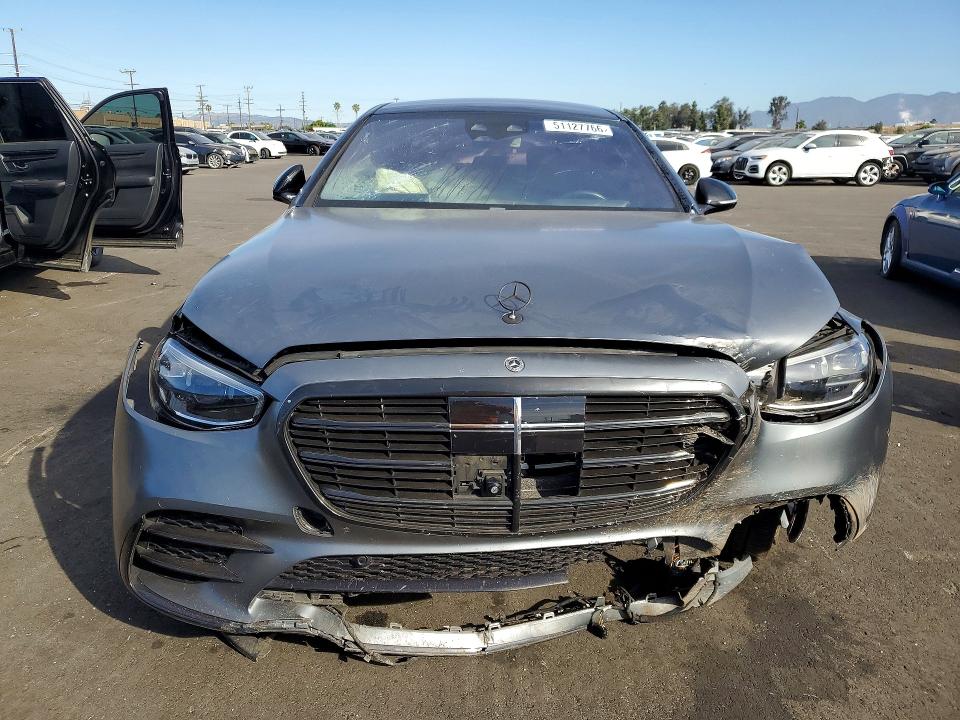 2023 Mercedes-benz S-klasse VIN W1K6G6DB0PA189148 COPART salvage auction — FRONT END, Salvage Title, sold $22,900 on 2026-07-27 (photo 5)