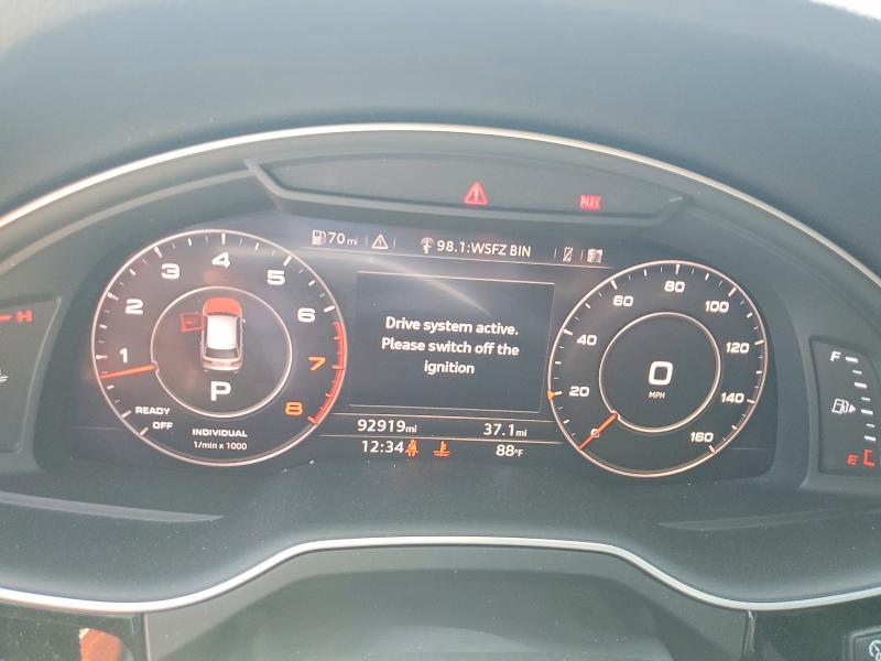2018 Audi Q7 VIN WA1VAAF7XJD048199 COPART salvage auction — FRONT END, MS - CERT OF TITLE-SALVAGED, sold $8,300 on 2026-07-31 (photo 9)