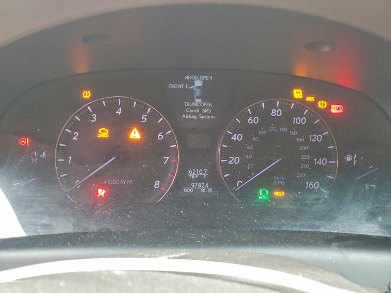 2007 Lexus Ls VIN JTHBL46F275037954 COPART salvage auction — MINOR DENT/SCRATCHES, Hi - Cert Of Title-Repossession, sold $175 on 2026-07-20 (photo 9)