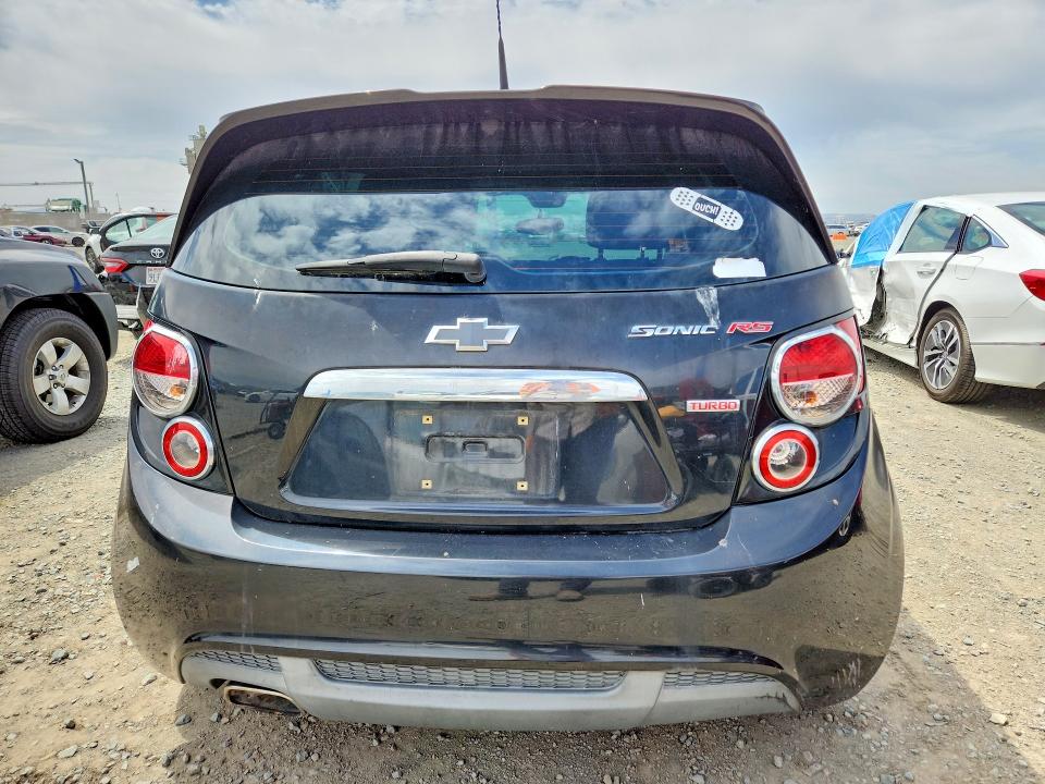 2013 Chevrolet SONIC VIN 1G1JH6SB3D4152960 COPART salvage auction — FRONT END, Ca - Dis/Dlr/Exp App For Dup Clean, sold $400 on 2026-07-10 (photo 6)