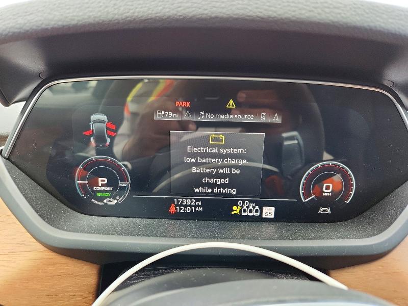 2022 Audi E-tron gt VIN WAUFJBFWXN7010450 COPART salvage auction — FRONT END, Ca - Salvage Certificate, sold $17,700 on 2026-07-28 (photo 9)