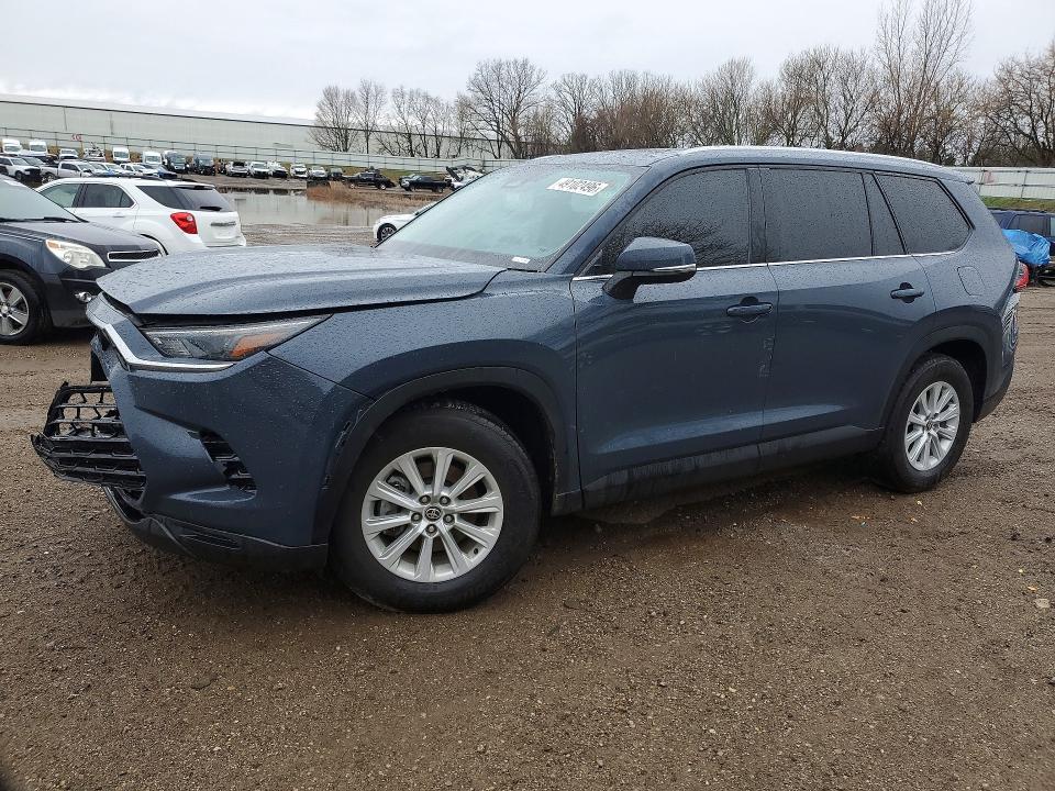 2024 Toyota Highlander VIN 5TDAAAB53RS039983 COPART salvage auction — FRONT END, Mi - Certificate Of Title, sold $22,000 on 2026-07-08 (photo 1)