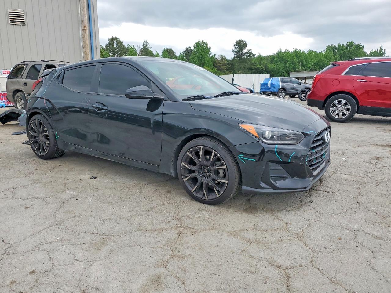 2021 Hyundai Veloster VIN KMHTG6AF4MU032801 COPART salvage auction — Rear End, ID - SALVAGE CERTIFICATE OF TITLE, sold $2,400 on 2026-07-09 (photo 4)