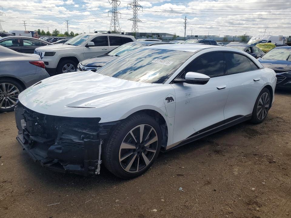 2025 Lucid Air VIN 50EA1TEAXSA035013 COPART salvage auction — FRONT END, Il - Salvage Certificate, sold $13,900 on 2026-07-30 (photo 1)