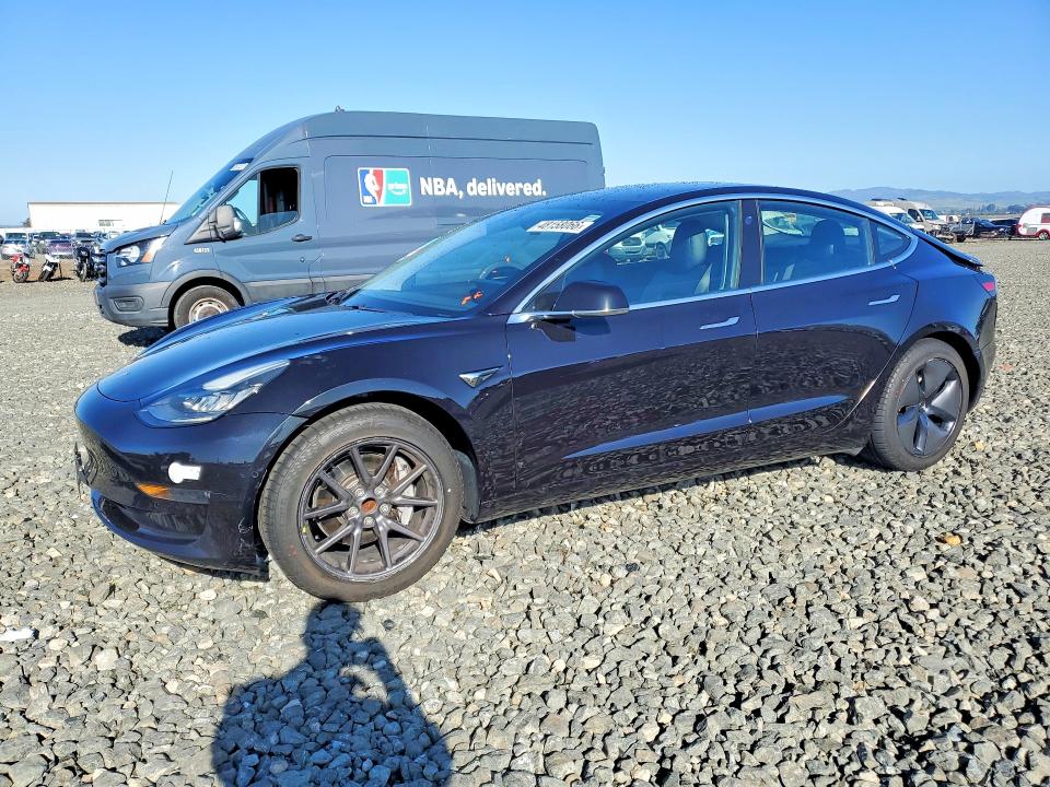 2018 Tesla Model 3 VIN 5YJ3E1EA2JF070978 COPART salvage auction — REAR END, Ca - Salvage Certificate, sold $4,550 on 2026-07-23 (photo 1)