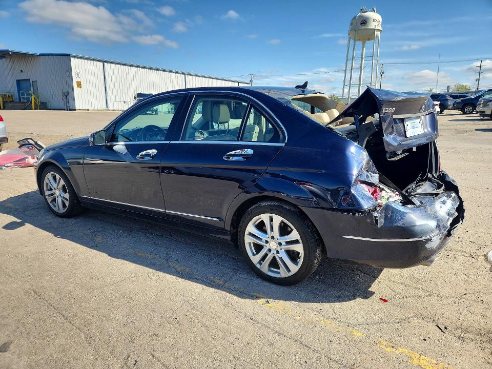 2013 Mercedes-benz C-klasse VIN WDDGF8AB8DA818920 COPART salvage auction — REAR END, Il - Salvage Certificate, sold $900 on 2026-07-10 (photo 2)