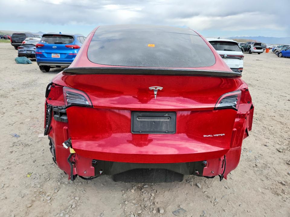 2023 Tesla Model y VIN 7SAYGAEEXPF587475 COPART salvage auction — SIDE, Ut - Salvage Certificate, sold $10,400 on 2026-07-31 (photo 6)