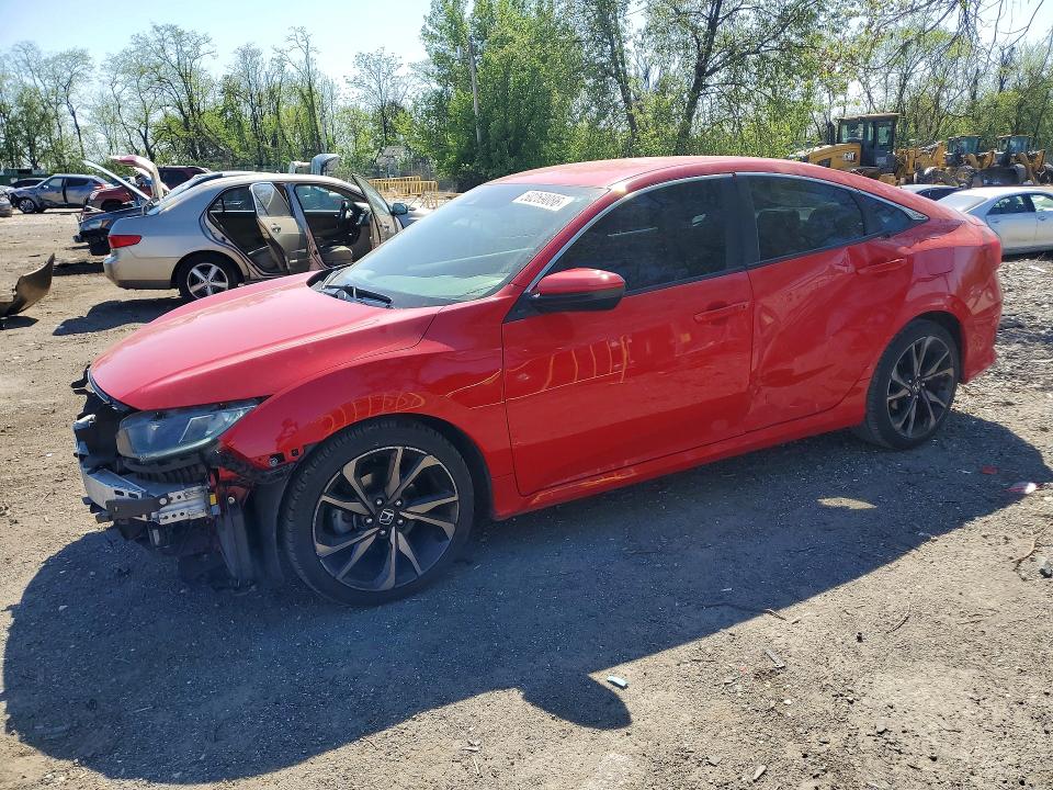 2019 Honda Civic VIN 2HGFC2F83KH601932 COPART salvage auction — FRONT END, Md - Cert Of Salvage > 75% Damage, sold $4,650 on 2026-07-02 (photo 1)