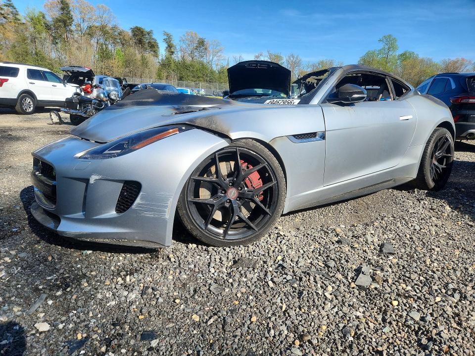 2016 Jaguar F-type VIN SAJWJ6DL5GMK29583 COPART salvage auction — BURN, Md - Cert Of Salvage > 75% Damage, sold $350 on 2026-07-14 (photo 1)