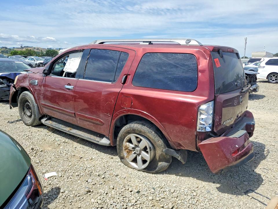 2010 Nissan Armada VIN 5N1AA0ND7AN615013 COPART salvage auction — ROLLOVER, Ca - Non-Repairable Vehicle Cert, sold $225 on 2026-07-09 (photo 2)