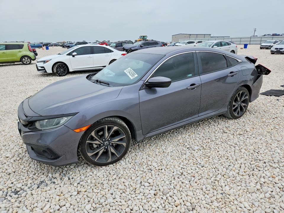 2019 Honda Civic VIN 2HGFC2F83KH530683 COPART salvage auction — REAR END, Tx - Salvage Vehicle Title, sold $2,850 on 2026-07-02 (photo 1)