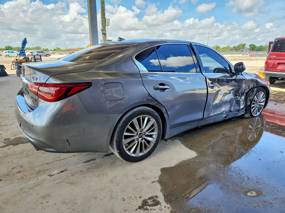 2021 Infiniti Q50 VIN JN1EV7BR1MM754179 COPART salvage auction — SIDE, Fl - Cert Of Title Slvg Rebuildable, sold $3,150 on 2026-08-01 (photo 3)