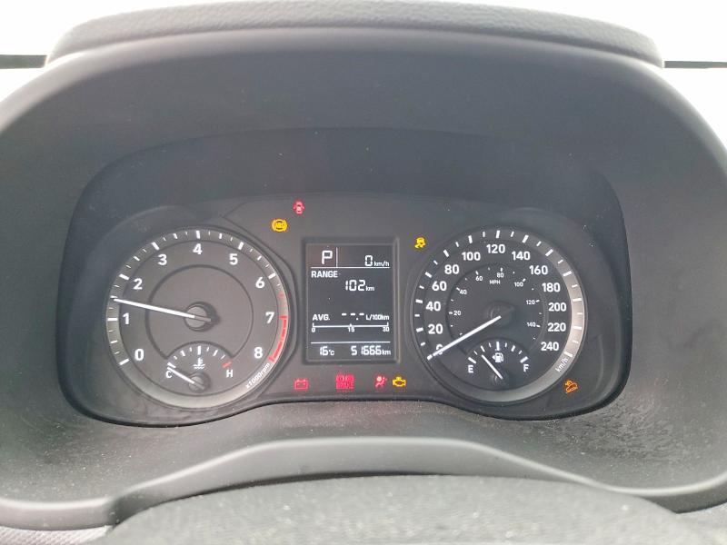 2021 Hyundai Kona VIN KM8K12AA2MU718670 COPART salvage auction — FRONT END, On - Permit No Brand - Unfit, sold $3,300 on 2026-07-21 (photo 9)