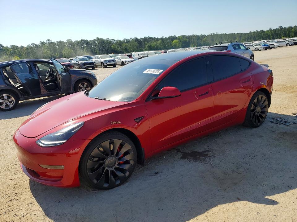 2022 Tesla Model 3 VIN 5YJ3E1EC6NF261567 — COPART salvage auction photo