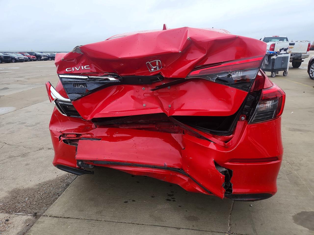 2022 Honda Civic VIN 2HGFE2F29NH507936 COPART salvage auction — Rear End, TX - SALVAGE VEHICLE TITLE, sold $3,500 on 2026-06-25 (photo 6)