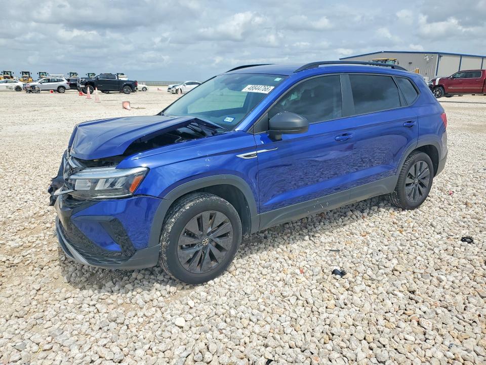 2023 Volkswagen Taos VIN 3VVDX7B28PM326464 COPART salvage auction — FRONT END, Tx - Salvage Vehicle Title, sold $4,400 on 2026-07-02 (photo 1)