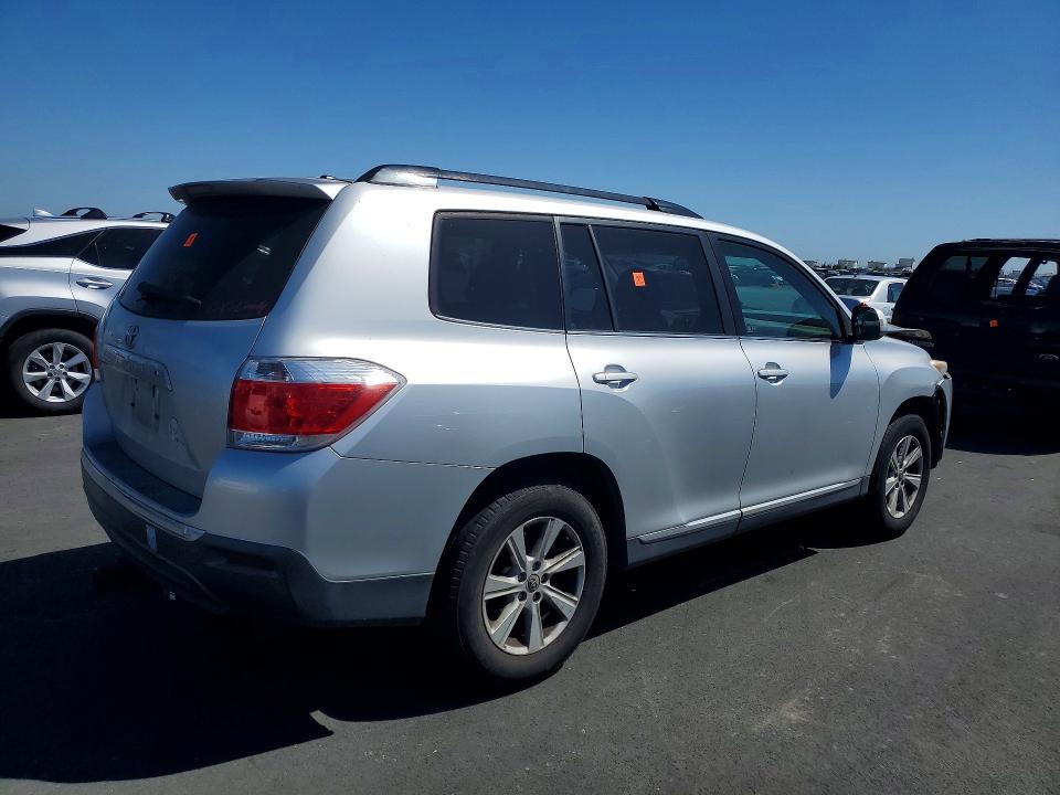2013 Toyota Highlander VIN 5TDZK3EH4DS116600 COPART salvage auction — FRONT END, Ca - Salvage Certificate, sold $60 on 2026-07-27 (photo 3)