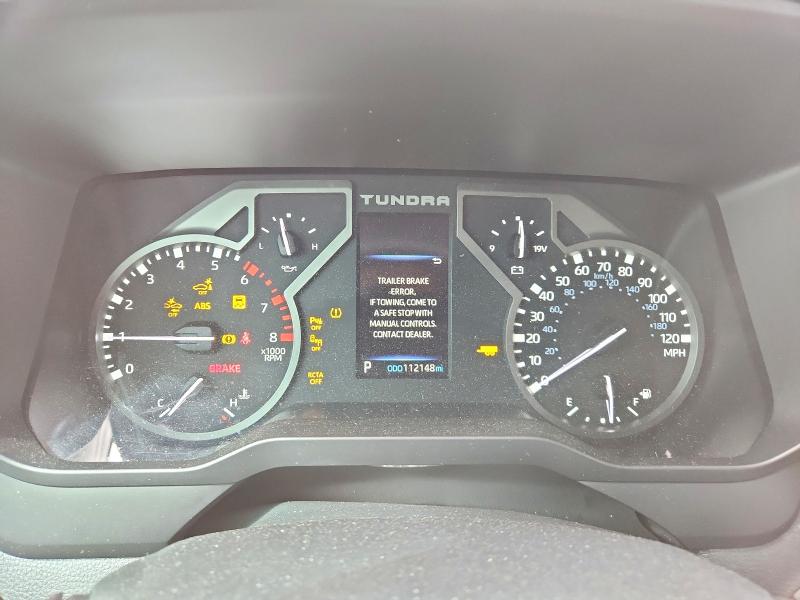 2022 Toyota Tundra VIN 5TFLA5DBXNX032343 COPART salvage auction — REAR END, Id - Salvage Certificate Of Title, sold $14,700 on 2026-07-08 (photo 9)