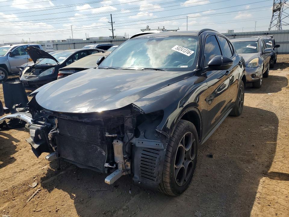 2018 Alfa romeo Stelvio VIN ZASFAKPN4J7B71533 COPART salvage auction — FRONT END, Il - Salvage Certificate, sold $1,850 on 2026-07-07 (photo 1)