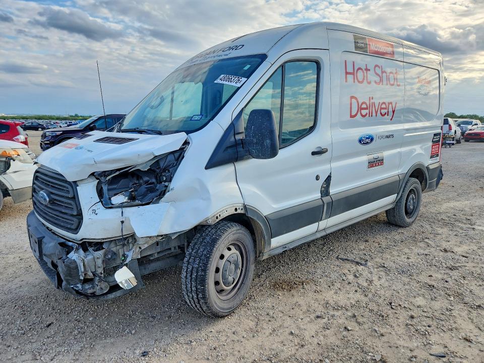 2015 Ford Transit VIN 1FTNE1CMXFKA17347 COPART salvage auction — FRONT END, TX - SALVAGE VEHICLE TITLE, sold $1,750 on 2026-07-09 (photo 1)