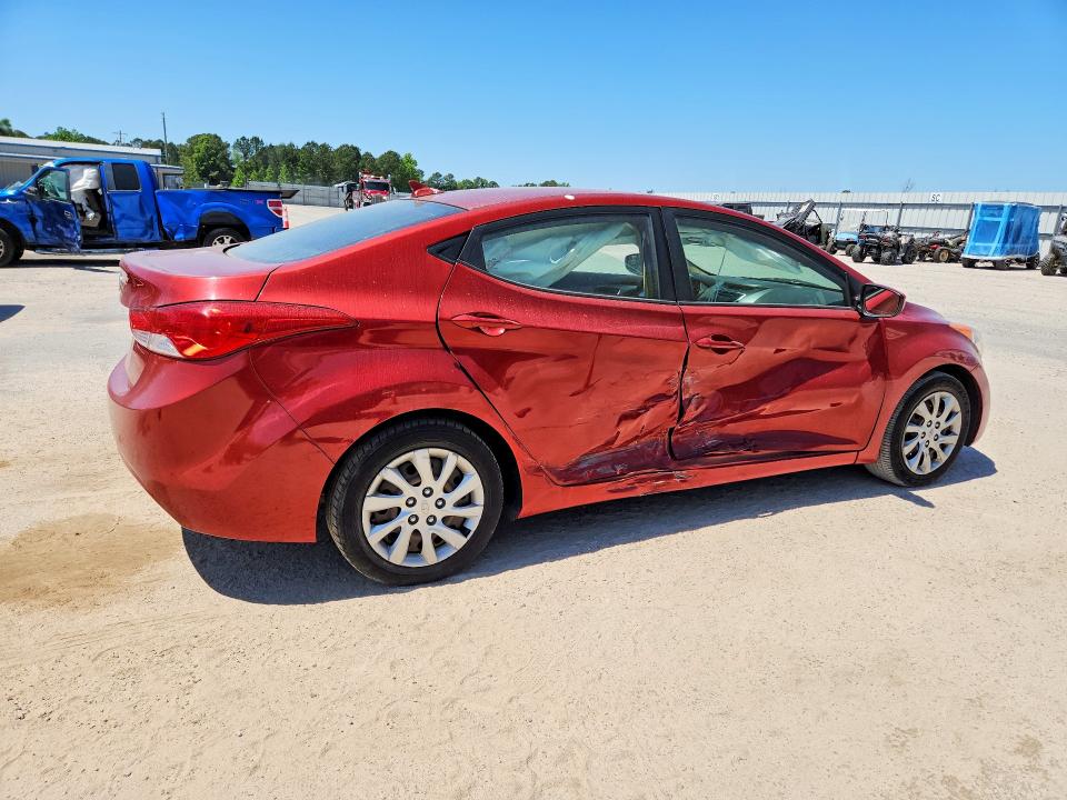 2012 Hyundai Elantra VIN KMHDH4AE8CU244404 COPART salvage auction — SIDE, Sc - Cert Of Title-Salvage, sold $725 on 2026-07-13 (photo 3)