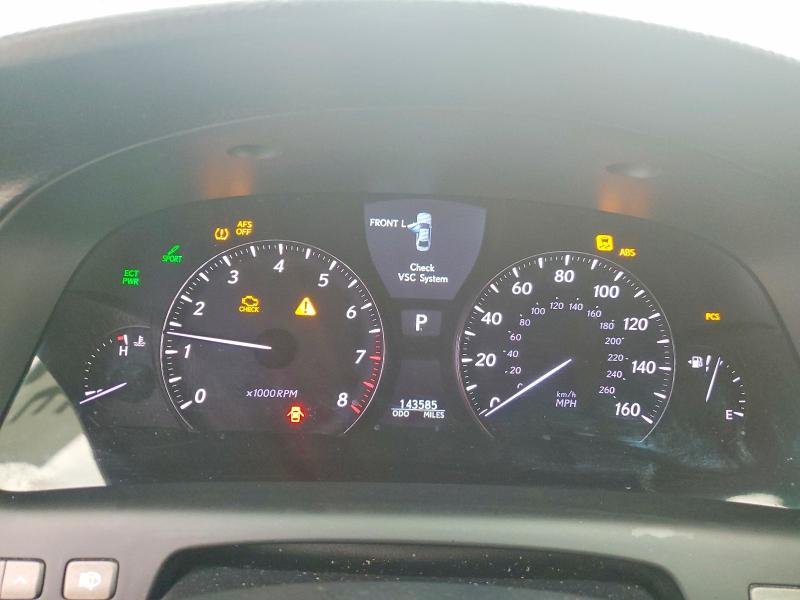 2009 Lexus Ls VIN JTHDL46F295000608 COPART salvage auction — SIDE, Il - Salvage Certificate, sold $1,800 on 2026-07-31 (photo 9)