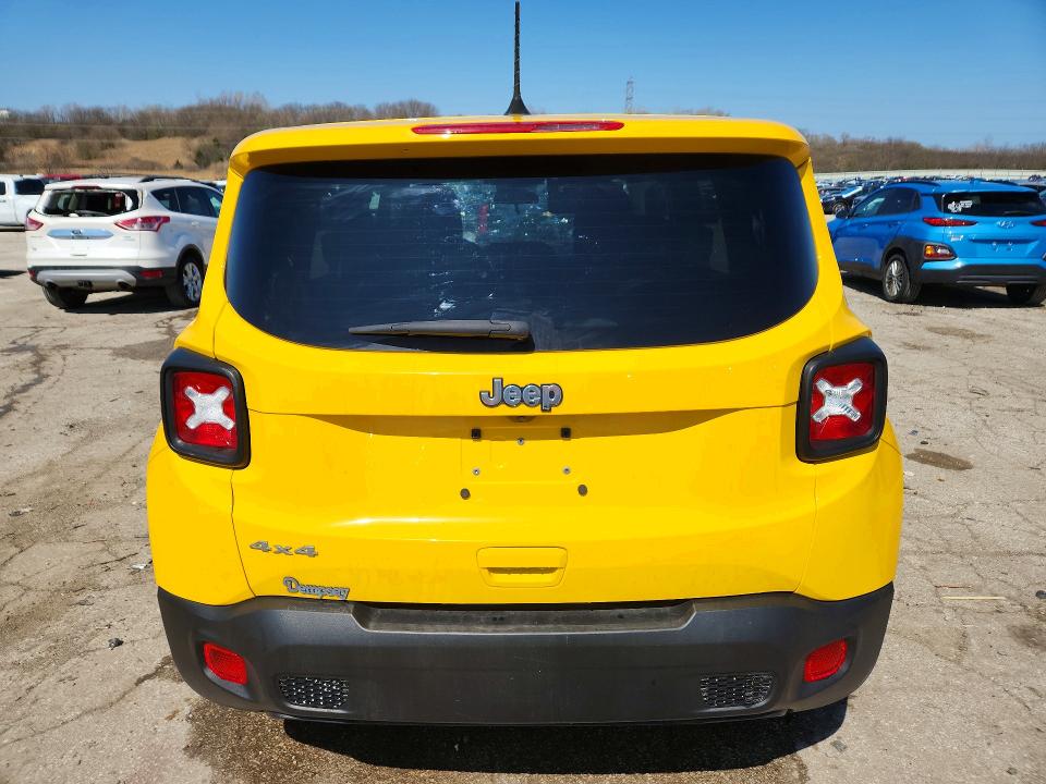 2023 Jeep Renegade VIN ZACNJDB10PPP38933 COPART salvage auction — HAIL, Il - Salvage Certificate, sold $1,400 on 2026-07-15 (photo 6)