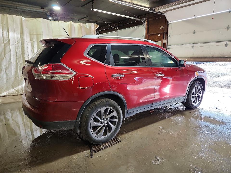 2016 Nissan Rogue VIN 5N1AT2MVXGC833659 COPART salvage auction — FRONT END, Pa - Certificate Of Salvage, sold $1,550 on 2026-07-02 (photo 3)