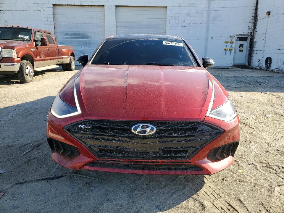 2023 Hyundai Sonata VIN KMHL14JC4PA336731 COPART salvage auction — REAR END, Id - Salvage Certificate Of Title, sold $6,100 on 2026-07-14 (photo 5)