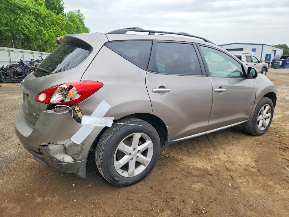 2009 Nissan Murano VIN JN8AZ18U19W007979 COPART salvage auction — ALL OVER, La - Cert Of Title-Salvage, sold $150 on 2026-07-09 (photo 3)