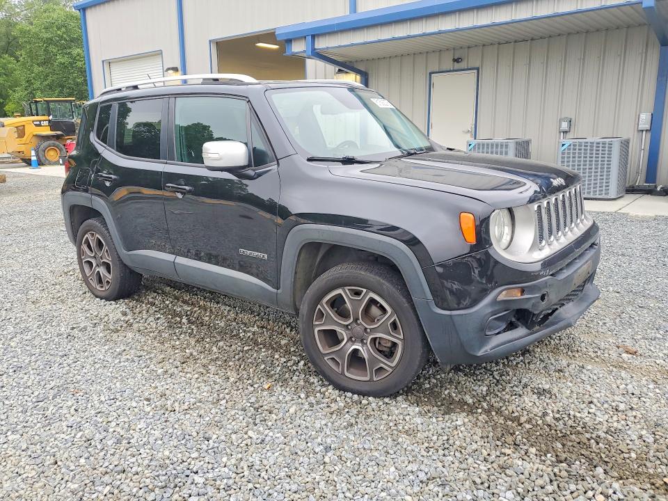 2016 Jeep Renegade VIN ZACCJBDT7GPD52264 COPART salvage auction — FRONT END, Nc - Salvage Certificate Of Title, sold $1,750 on 2026-08-06 (photo 4)