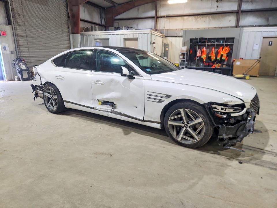 2023 Genesis G80 VIN KMTGA4SC9PU156875 COPART salvage auction — FRONT END, MA, sold $10,300 on 2026-08-12 (photo 4)