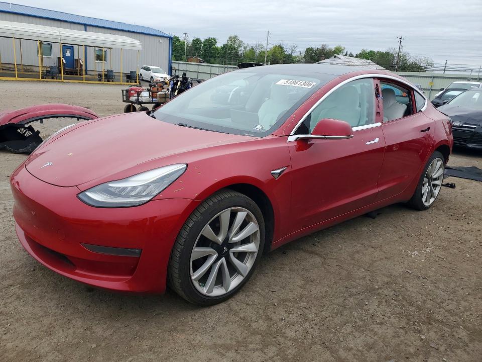 2018 Tesla Model 3 VIN 5YJ3E1EB1JF100741 COPART salvage auction — REAR END, PA, sold $2,000 on 2026-07-24 (photo 1)