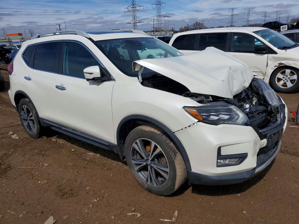 2017 Nissan Rogue VIN 5N1AT2MV6HC730725 COPART salvage auction — FRONT END, Il - Salvage Certificate, sold $2,300 on 2026-07-09 (photo 4)