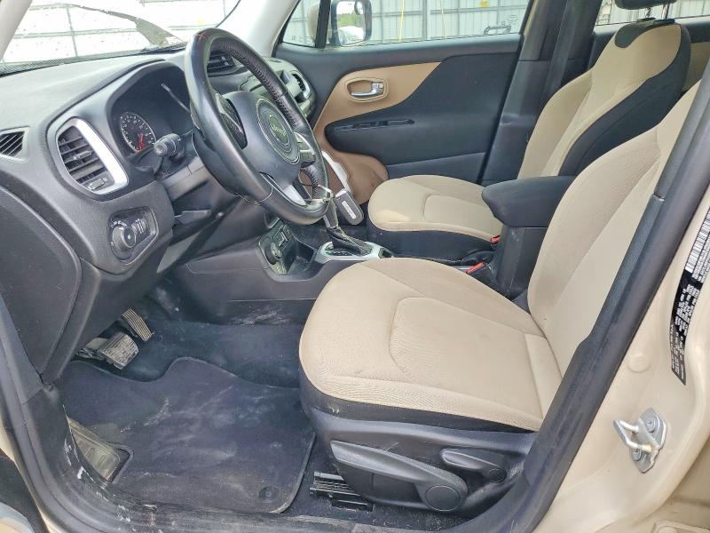 2016 Jeep Renegade VIN ZACCJBBT0GPE25946 COPART salvage auction — FRONT END, Wv - Salvage Certificate, sold $1,150 on 2026-07-09 (photo 7)