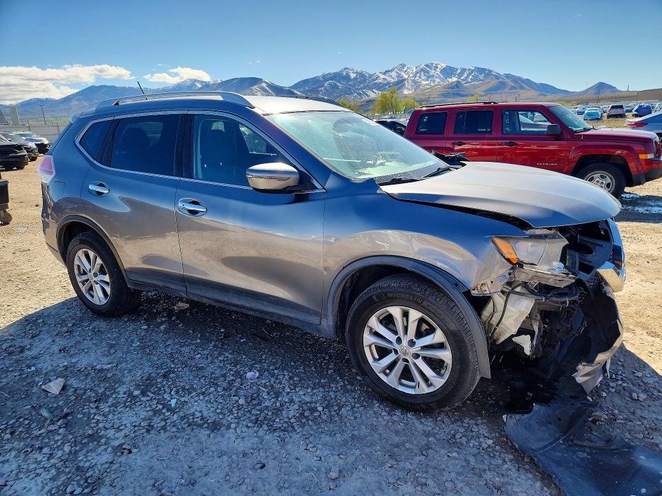 2016 Nissan Rogue VIN KNMAT2MV7GP627034 COPART salvage auction — FRONT END, Ut - Salvage Certificate, sold $725 on 2026-07-14 (photo 4)