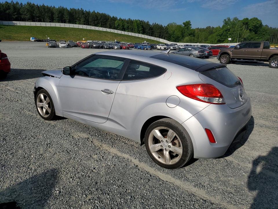 2013 Hyundai Veloster VIN KMHTC6AD3DU165821 COPART salvage auction — FRONT END, Nc - Salvage Certificate Of Title, sold $750 on 2026-07-02 (photo 2)